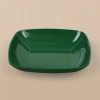 Wholesale of Japanese-style retro dark green imitation porcelain simple style dining bowls, plates, vegetable plates, saucers, bowls, plates, fish plates and tableware details Picture